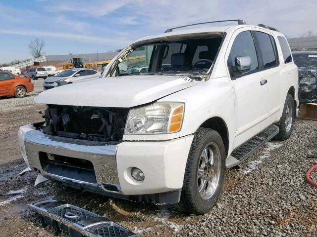 5N1AA08A94N730122 - 2004 NISSAN ARMADA SE WHITE photo 2