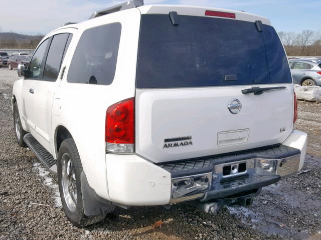 5N1AA08A94N730122 - 2004 NISSAN ARMADA SE WHITE photo 3