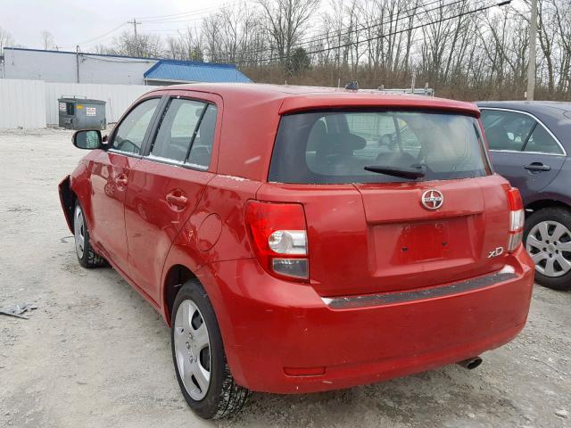 JTKKU10449J047960 - 2009 TOYOTA SCION XD RED photo 3