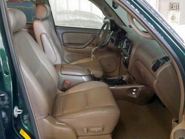 5TDBT48A23S179387 - 2003 TOYOTA SEQUOIA LI GREEN photo 5