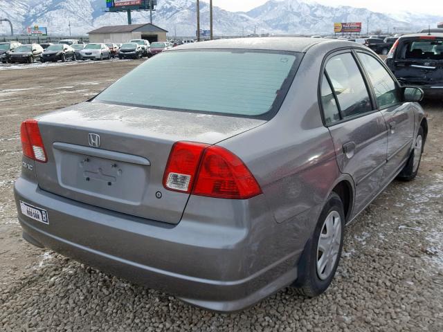 2HGES16415H621221 - 2005 HONDA CIVIC DX GRAY photo 4