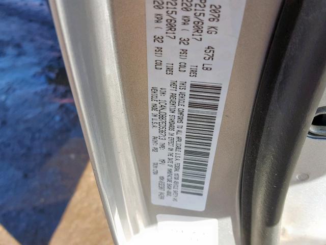 1C4NJDBB7ED536713 - 2014 JEEP COMPASS SP SILVER photo 10