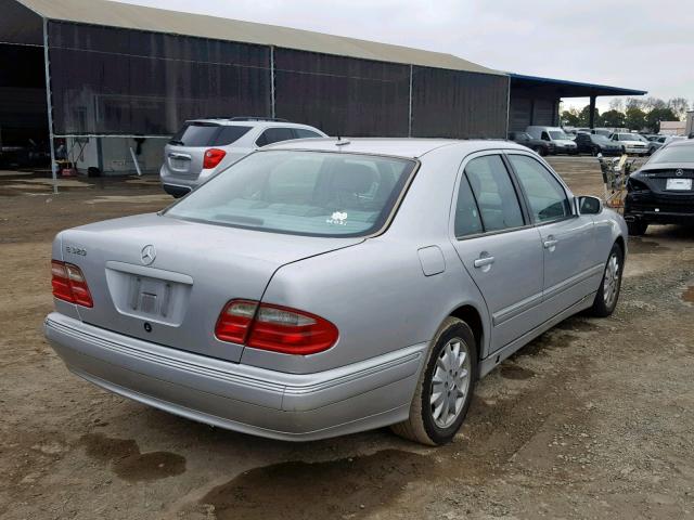 WDBJF65J31B370774 - 2001 MERCEDES-BENZ E 320 SILVER photo 4