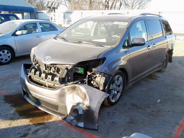 5TDXK3DC2DS285365 - 2013 TOYOTA SIENNA SPO GRAY photo 2