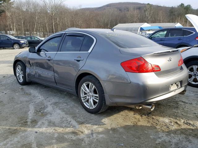 JN1CV6AR1CM680246 - 2012 INFINITI G37 GRAY photo 3