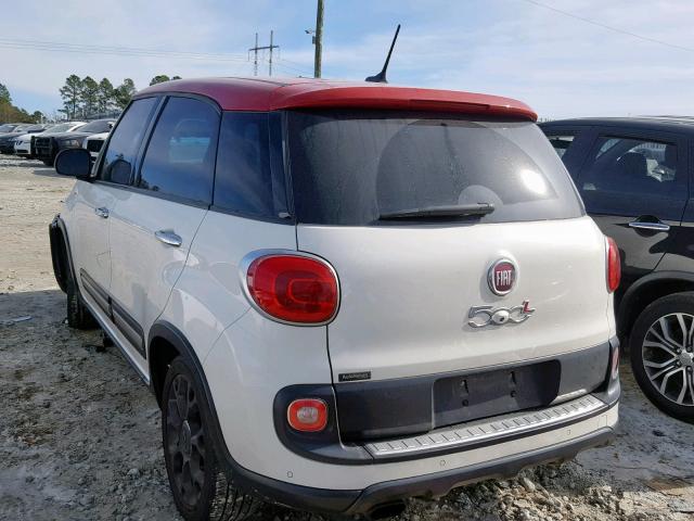 ZFBCFADH0GZ038175 - 2016 FIAT 500L TREKK WHITE photo 3