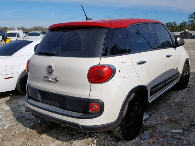 ZFBCFADH0GZ038175 - 2016 FIAT 500L TREKK WHITE photo 4