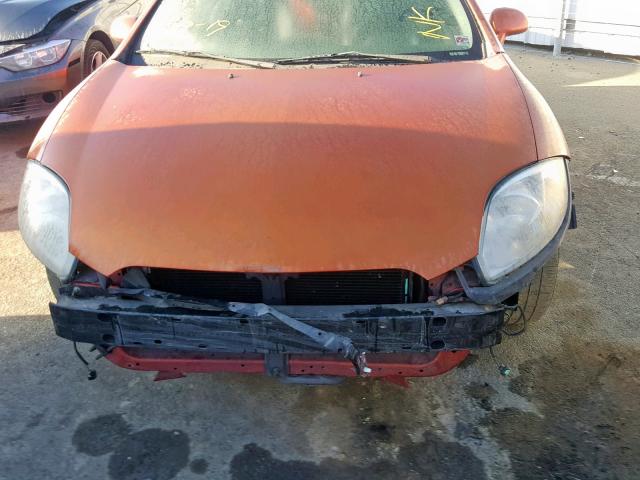 4A3AK64F27E072666 - 2007 MITSUBISHI ECLIPSE ES ORANGE photo 9