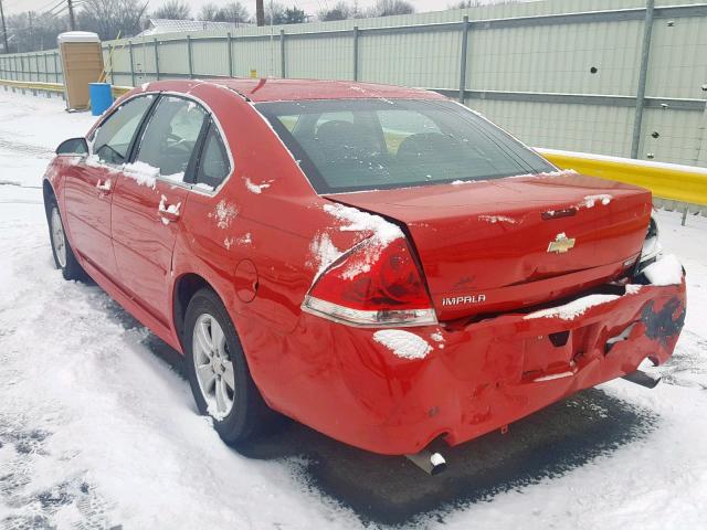 2G1WF5E30C1154086 - 2012 CHEVROLET IMPALA LS RED photo 3