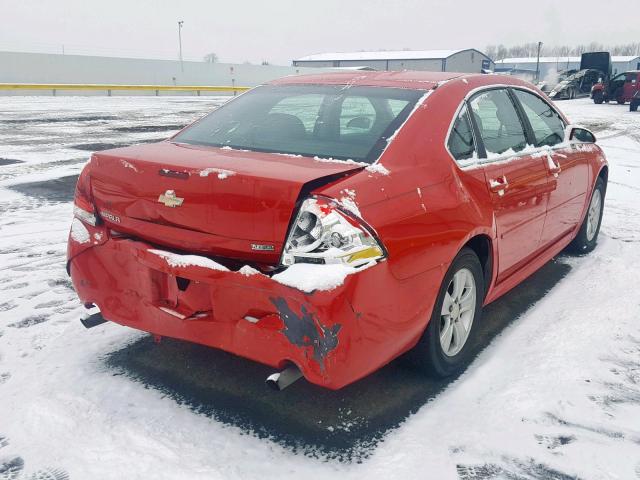 2G1WF5E30C1154086 - 2012 CHEVROLET IMPALA LS RED photo 4