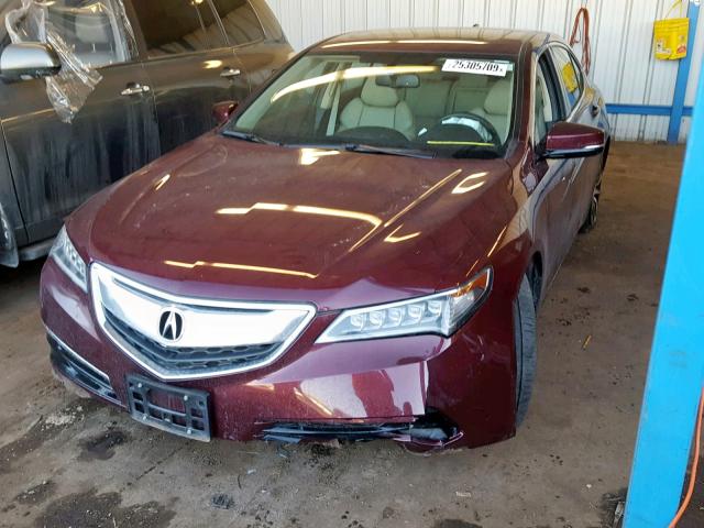 19UUB1F33FA017009 - 2015 ACURA TLX MAROON photo 2