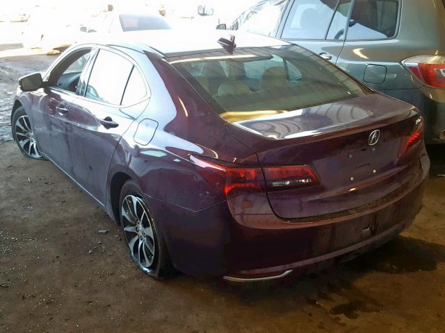 19UUB1F33FA017009 - 2015 ACURA TLX MAROON photo 3