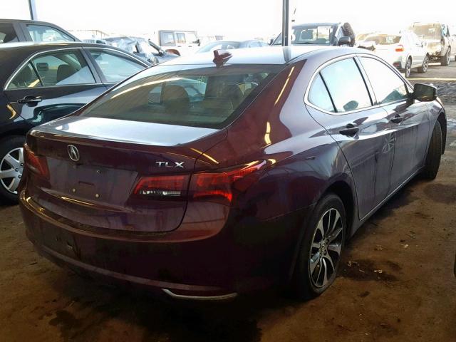 19UUB1F33FA017009 - 2015 ACURA TLX MAROON photo 4