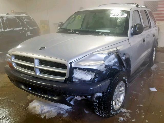 1D4HS38N13F522137 - 2003 DODGE DURANGO SP SILVER photo 2