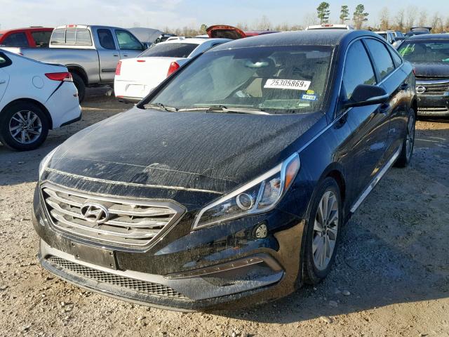 5NPE34AF3GH405077 - 2016 HYUNDAI SONATA SPO BLACK photo 2