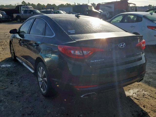 5NPE34AF3GH405077 - 2016 HYUNDAI SONATA SPO BLACK photo 3