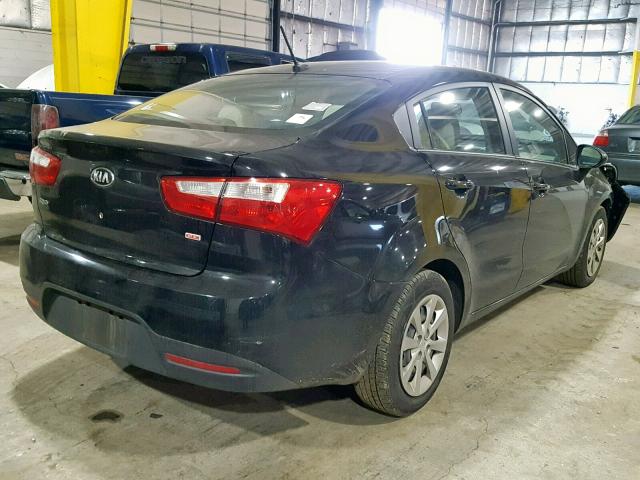 KNADM4A3XD6206982 - 2013 KIA RIO LX BLACK photo 4