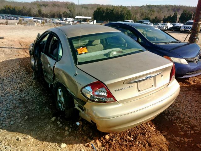 1FAFP55U01A179334 - 2001 FORD TAURUS SES BEIGE photo 3