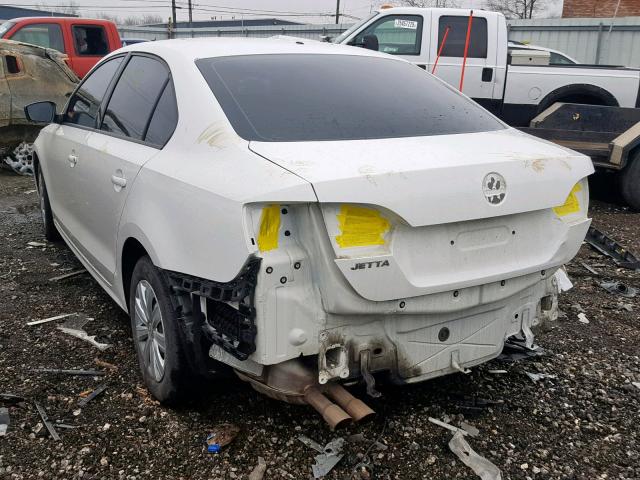 3VW2K7AJXEM356489 - 2014 VOLKSWAGEN JETTA BASE Սպիտակ լուսանկար 3