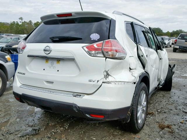 KNMAT2MT1GP603875 - 2016 NISSAN ROGUE S WHITE photo 4