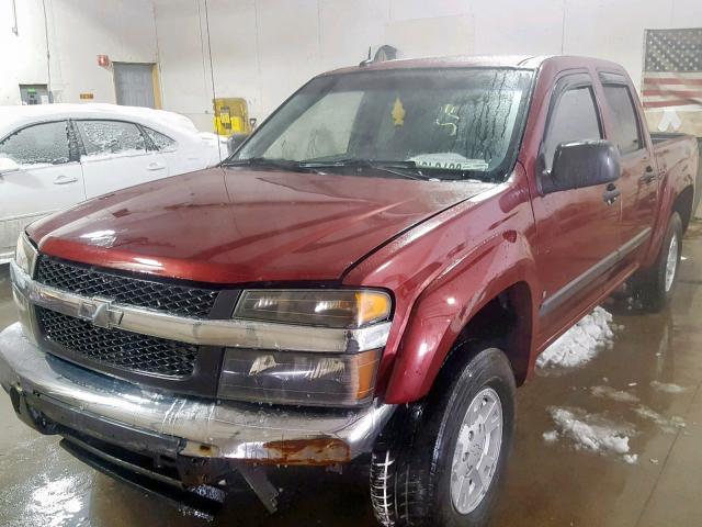 1GCDT13E988105705 - 2008 CHEVROLET COLORADO BURGUNDY photo 2