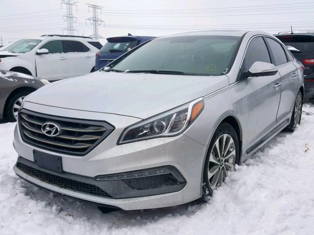 5NPE34AFXHH589435 - 2017 HYUNDAI SONATA SPO SILVER photo 2