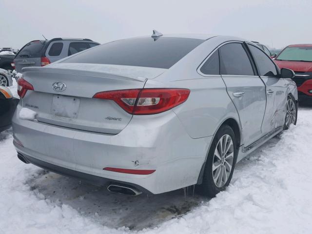 5NPE34AFXHH589435 - 2017 HYUNDAI SONATA SPO SILVER photo 4