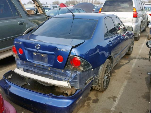 JTHBD192220038810 - 2002 LEXUS IS 300 BLUE photo 4