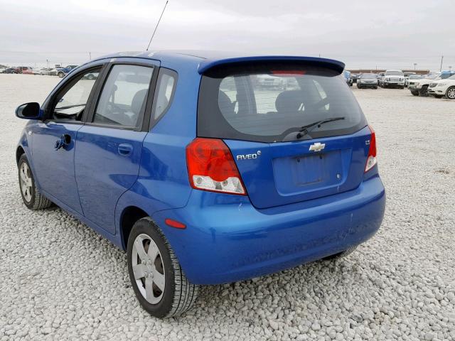 KL1TD66668B010412 - 2008 CHEVROLET AVEO BASE Mavi foto 3