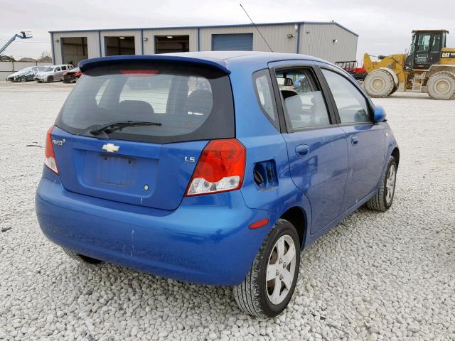 KL1TD66668B010412 - 2008 CHEVROLET AVEO BASE Mavi foto 4