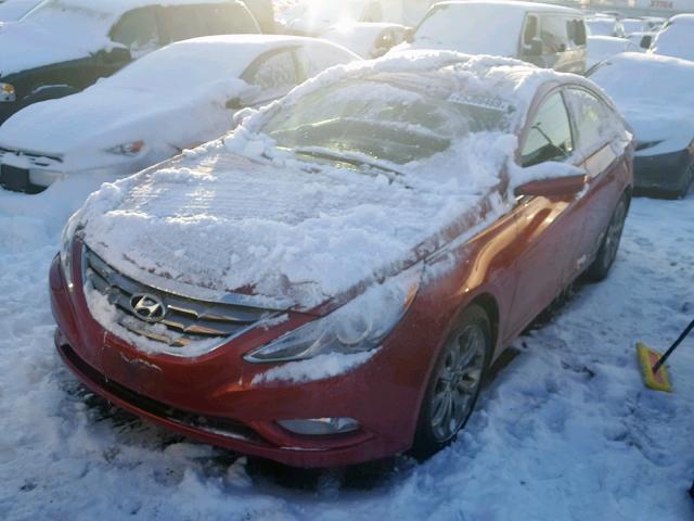 5NPEC4AB0BH190229 - 2011 HYUNDAI SONATA SE RED photo 2