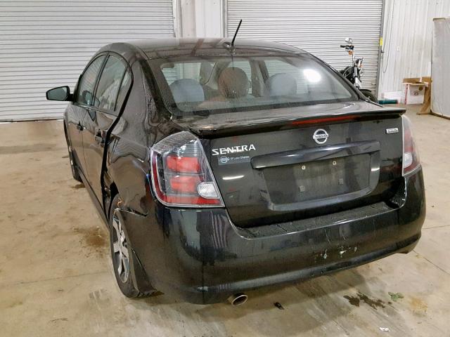 3N1AB6APXCL761514 - 2012 NISSAN SENTRA 2.0 BLACK photo 3