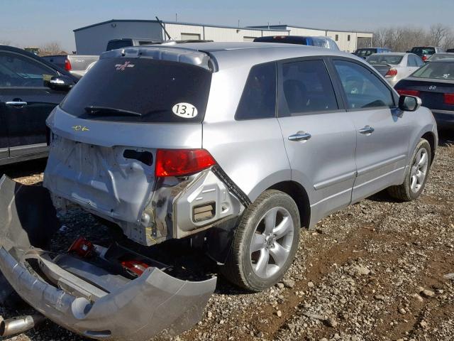 5J8TB18208A014247 - 2008 ACURA RDX SILVER photo 4