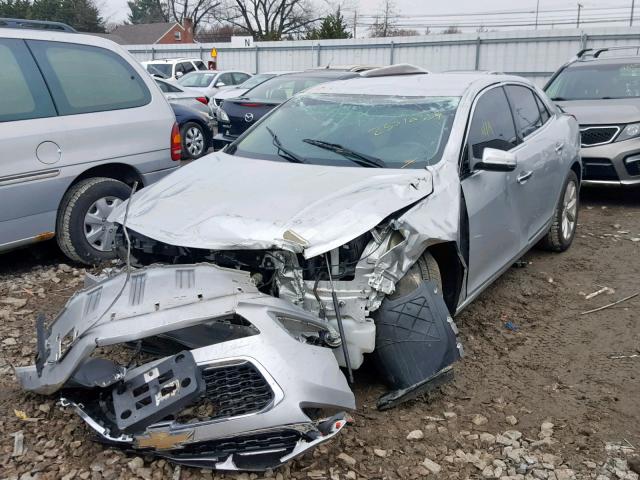 1G11H5SL2EF297318 - 2014 CHEVROLET MALIBU LTZ SILVER photo 2