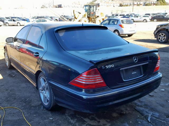 WDBNG75J36A461884 - 2006 MERCEDES-BENZ S 500 BLACK photo 3