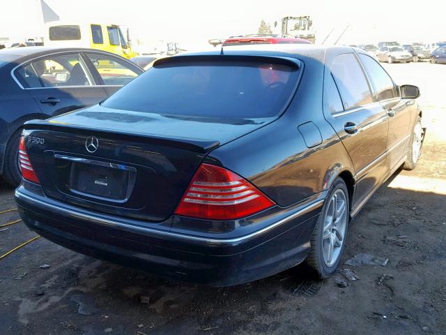 WDBNG75J36A461884 - 2006 MERCEDES-BENZ S 500 BLACK photo 4