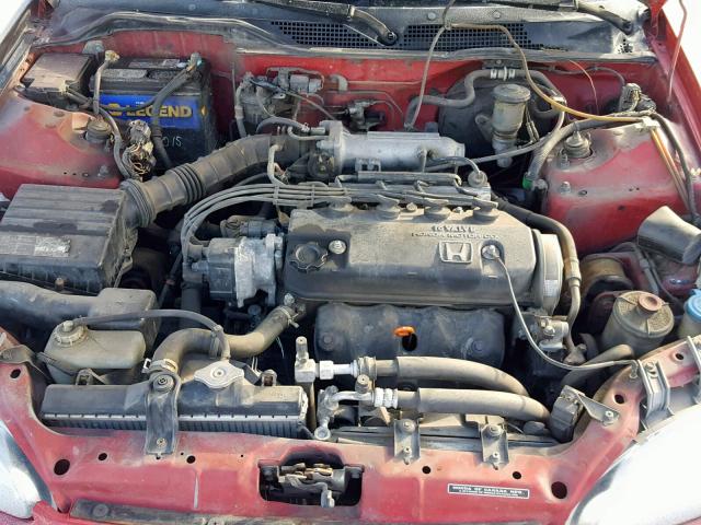 2HGEH246XPH515667 - 1993 HONDA CIVIC DX RED photo 7