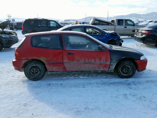 2HGEH246XPH515667 - 1993 HONDA CIVIC DX RED photo 9