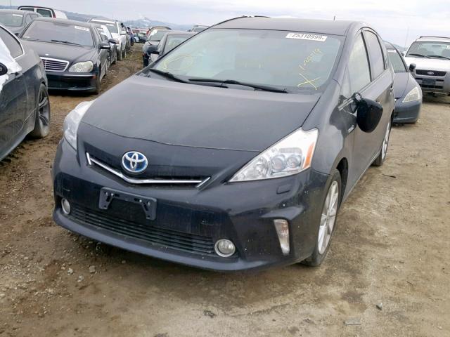 JTDZN3EU2C3145842 - 2012 TOYOTA PRIUS V BLACK photo 2