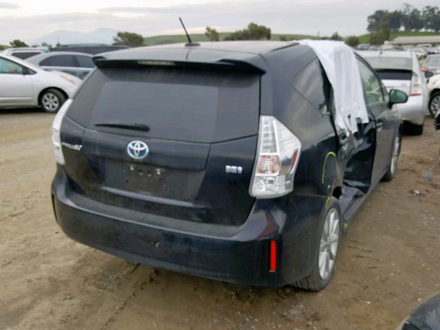 JTDZN3EU2C3145842 - 2012 TOYOTA PRIUS V BLACK photo 4