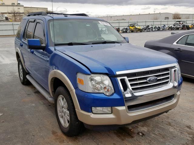 1FMEU6EE5AUA25189 - 2010 FORD EXPLORER E BLUE photo 1