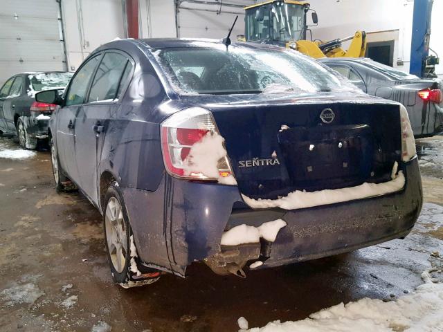 3N1AB61EX8L649057 - 2008 NISSAN SENTRA 2.0 BLUE photo 3