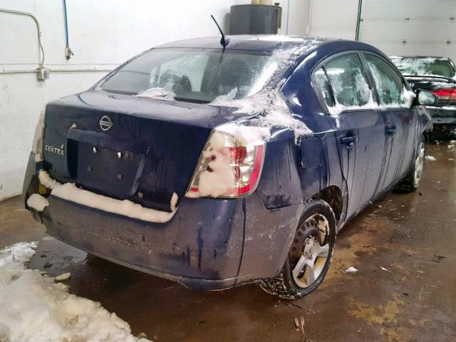 3N1AB61EX8L649057 - 2008 NISSAN SENTRA 2.0 BLUE photo 4