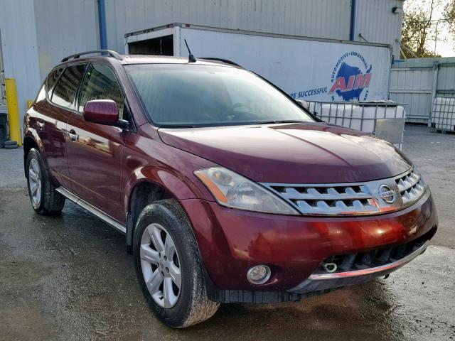 JN8AZ08T46W404518 - 2006 NISSAN MURANO SL BURGUNDY photo 1