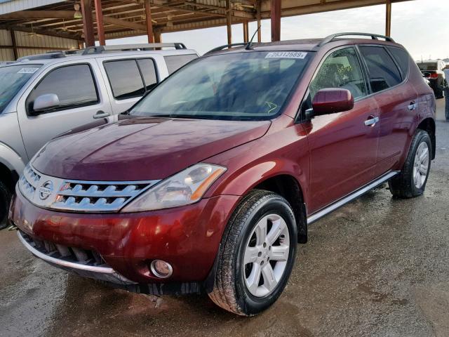 JN8AZ08T46W404518 - 2006 NISSAN MURANO SL BURGUNDY photo 2