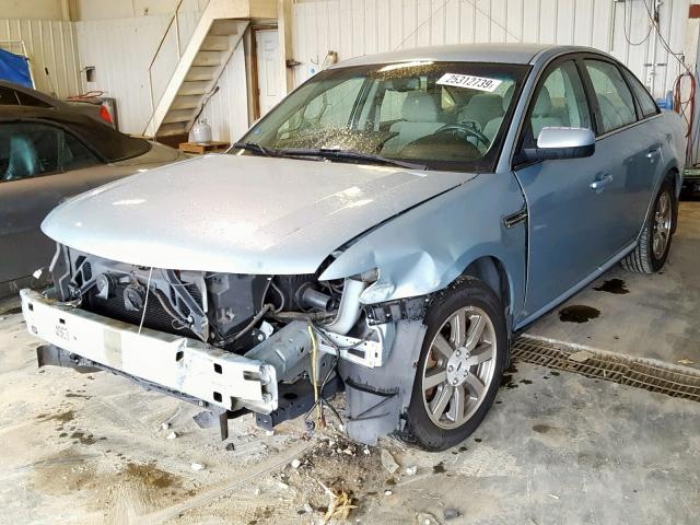 1FAHP24W38G174579 - 2008 FORD TAURUS SEL BLUE photo 2