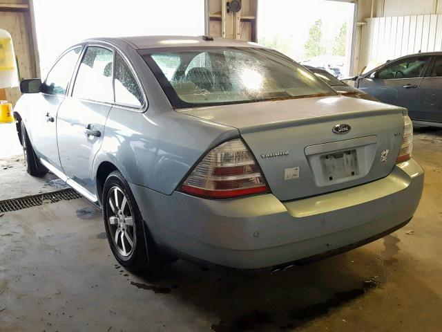 1FAHP24W38G174579 - 2008 FORD TAURUS SEL BLUE photo 3