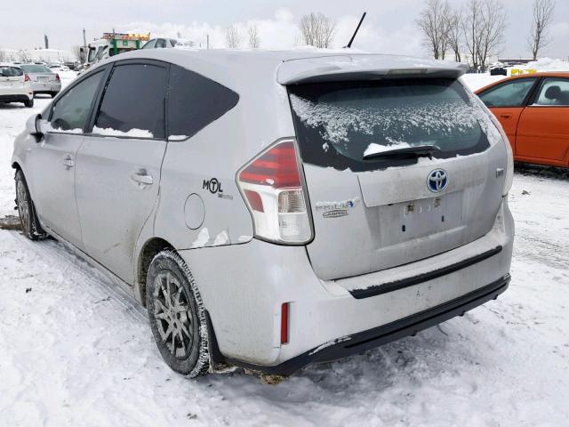 JTDZN3EUXGJ042413 - 2016 TOYOTA PRIUS V SILVER photo 3