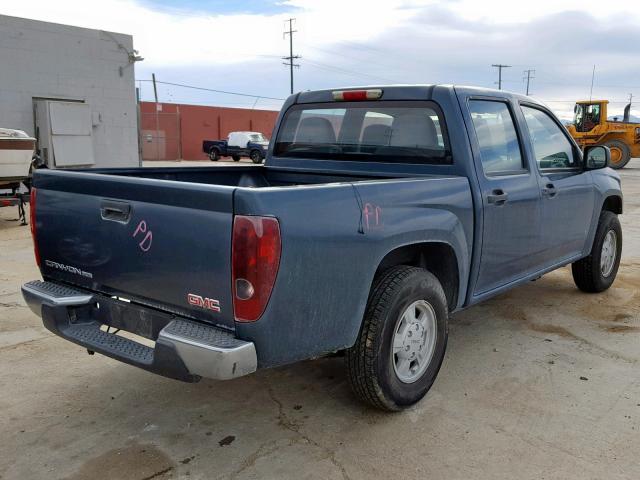 1GTCS13E978149927 - 2007 GMC CANYON BLUE photo 4