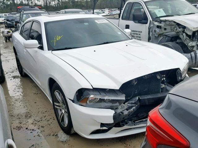 2C3CDXHG7EH325070 - 2014 DODGE CHARGER SX WHITE photo 1